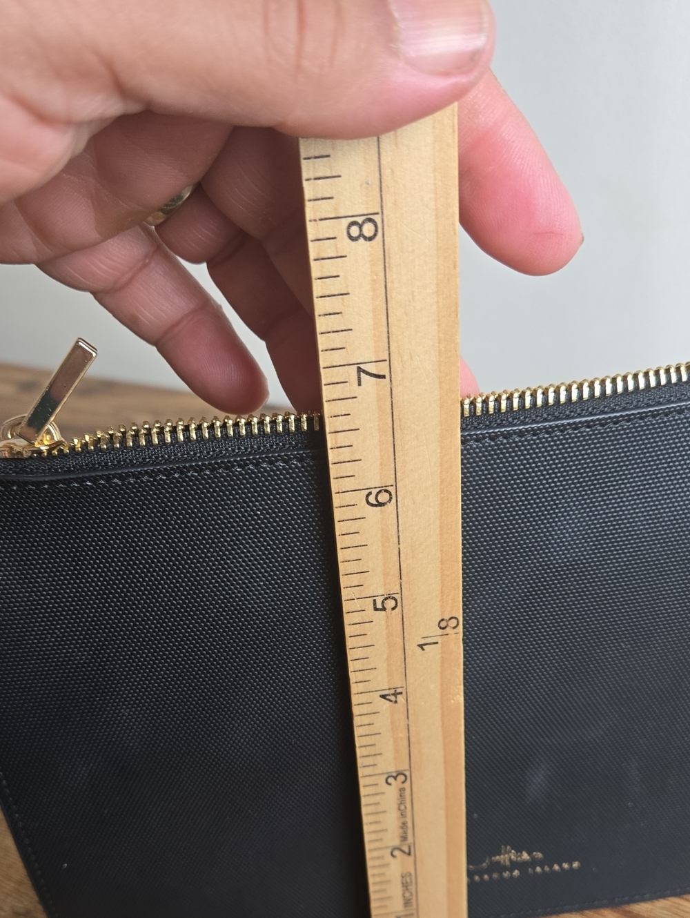 India Hicks Flat Pouch “The Future is so Bright”Metallic Gold Clutch Wristlet - Picture 9 of 9